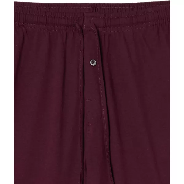 Amazon Essentials Mens Knit Pajama PantBurgundy