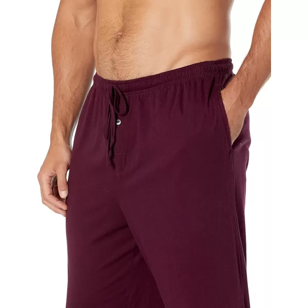 Amazon Essentials Mens Knit Pajama PantBurgundy