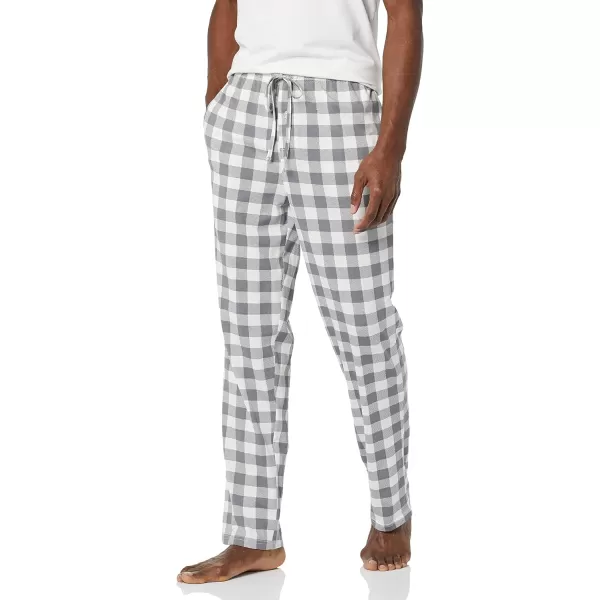 Amazon Essentials Mens Knit Pajama PantGrey Buffalo