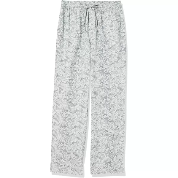 Amazon Essentials Mens Knit Pajama PantGrey Heather Palm Leaf