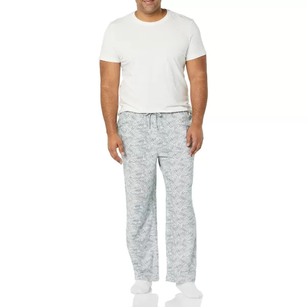 Amazon Essentials Mens Knit Pajama PantGrey Heather Palm Leaf