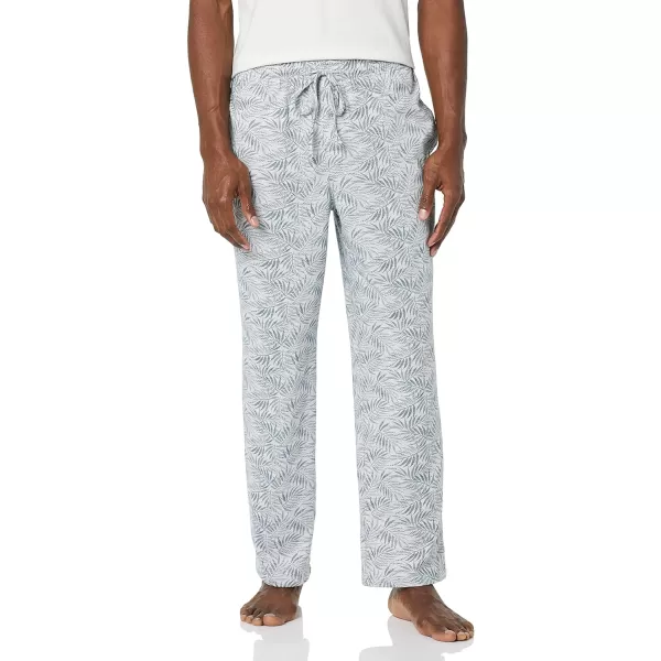 Amazon Essentials Mens Knit Pajama PantGrey Heather Palm Leaf