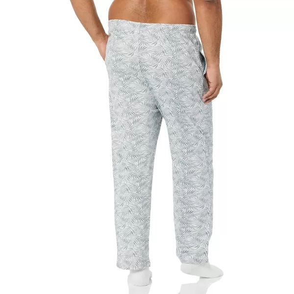 Amazon Essentials Mens Knit Pajama PantGrey Heather Palm Leaf