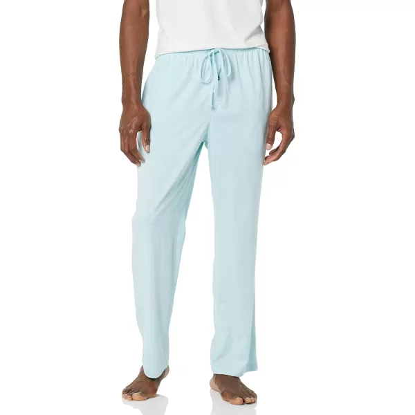 Amazon Essentials Mens Knit Pajama PantLight Blue Heather