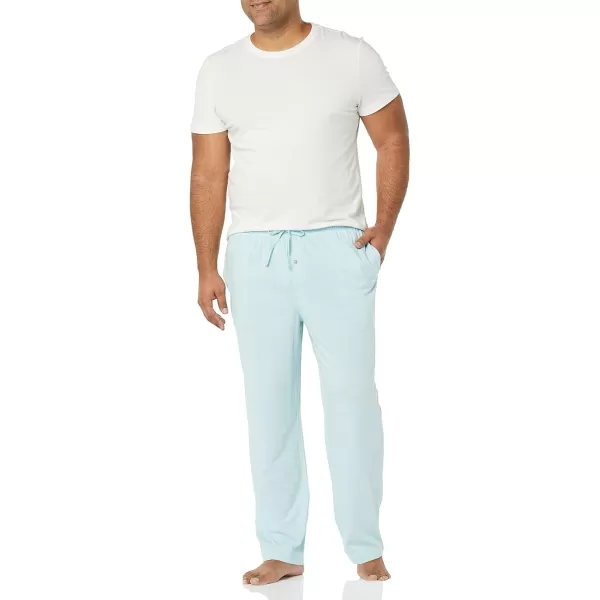 Amazon Essentials Mens Knit Pajama PantLight Blue Heather