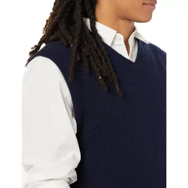 Amazon Essentials Mens Lambs Wool Sweater VestNavy