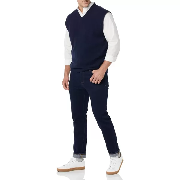 Amazon Essentials Mens Lambs Wool Sweater VestNavy