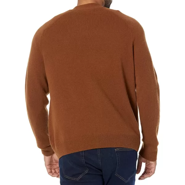 Amazon Essentials Mens Lambs Wool VNeck Cardigan Sweater Previously GoodthreadsMedium Brown