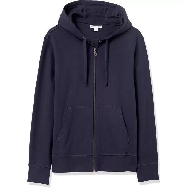 Amazon Essentials Mens Lightweight French Terry FullZip Hooded SweatshirtDark Navy