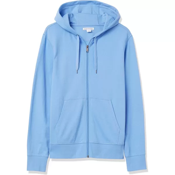 Amazon Essentials Mens Lightweight French Terry FullZip Hooded SweatshirtFrench Blue