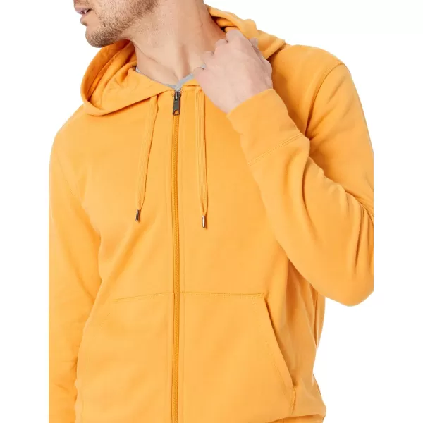 Amazon Essentials Mens Lightweight French Terry FullZip Hooded SweatshirtGolden Yellow