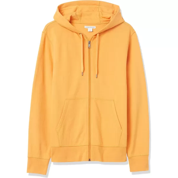 Amazon Essentials Mens Lightweight French Terry FullZip Hooded SweatshirtGolden Yellow