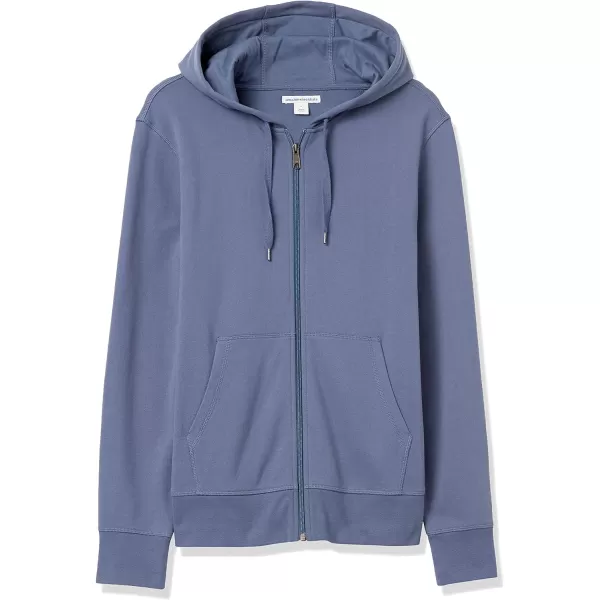 Amazon Essentials Mens Lightweight French Terry FullZip Hooded SweatshirtIndigo