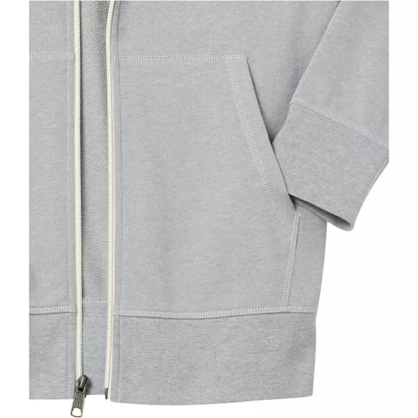 Amazon Essentials Mens Lightweight French Terry FullZip Hooded SweatshirtLight Grey Heather