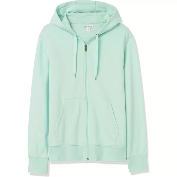 Amazon Essentials Mens Lightweight French Terry FullZip Hooded SweatshirtMint Green