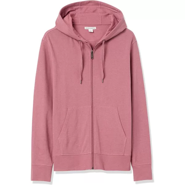 Amazon Essentials Mens Lightweight French Terry FullZip Hooded SweatshirtPink