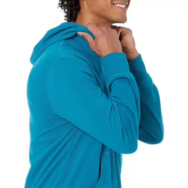 Amazon Essentials Mens Lightweight French Terry FullZip Hooded SweatshirtTeal Blue