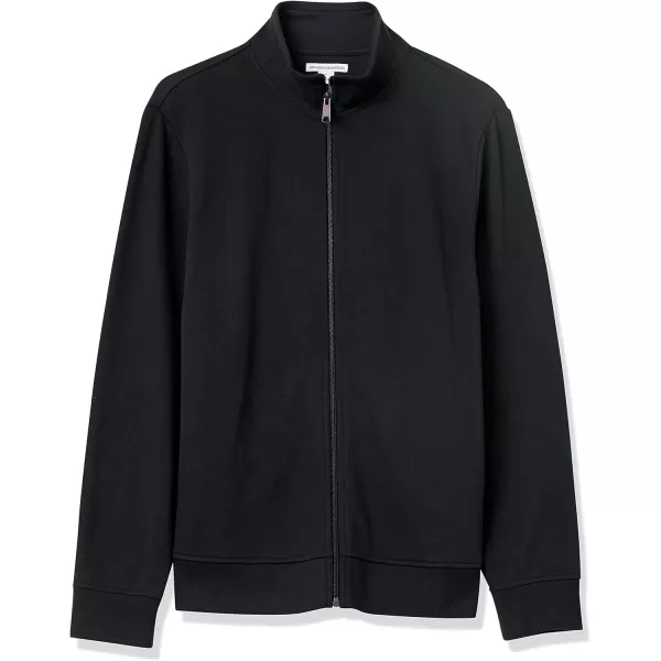 Amazon Essentials Mens Lightweight French Terry FullZip Mock Neck SweatshirtBlack