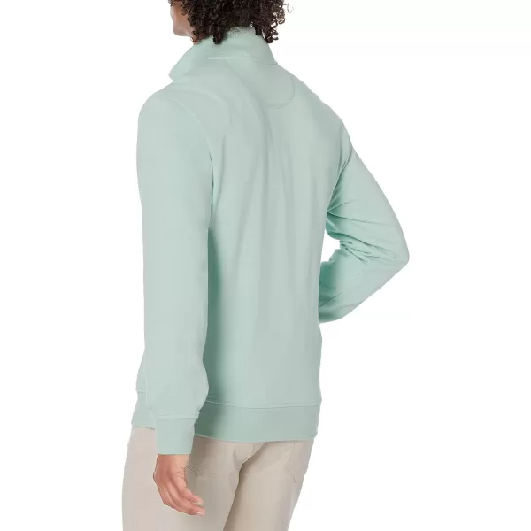 Amazon Essentials Mens Lightweight French Terry FullZip Mock Neck SweatshirtMint Green