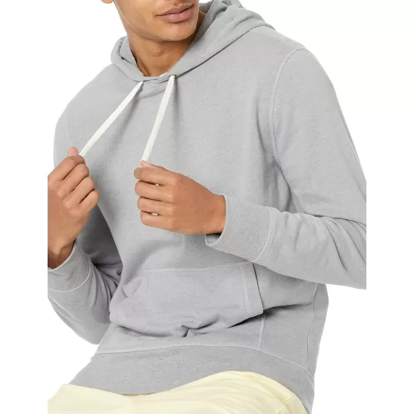 Amazon Essentials Mens Lightweight French Terry Hooded SweatshirtLight Grey Heather