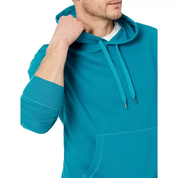 Amazon Essentials Mens Lightweight French Terry Hooded SweatshirtTeal Blue