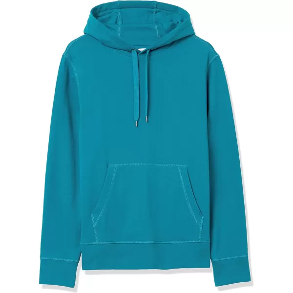 Amazon Essentials Mens Lightweight French Terry Hooded SweatshirtTeal Blue