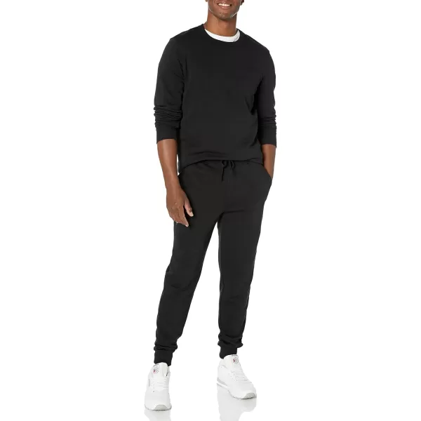 Amazon Essentials Mens Lightweight French Terry Jogger Pant Available in Big amp TallBlack