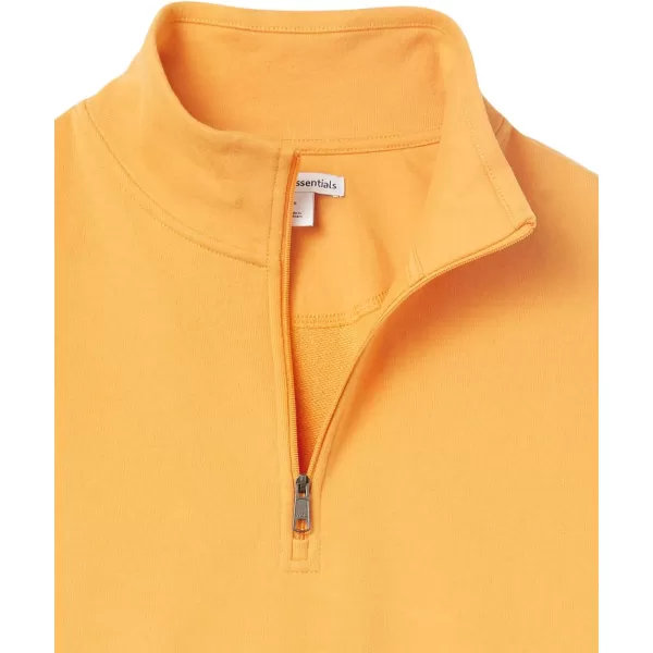 Amazon Essentials Mens Lightweight French Terry QuarterZip Mock Neck SweatshirtGolden Yellow