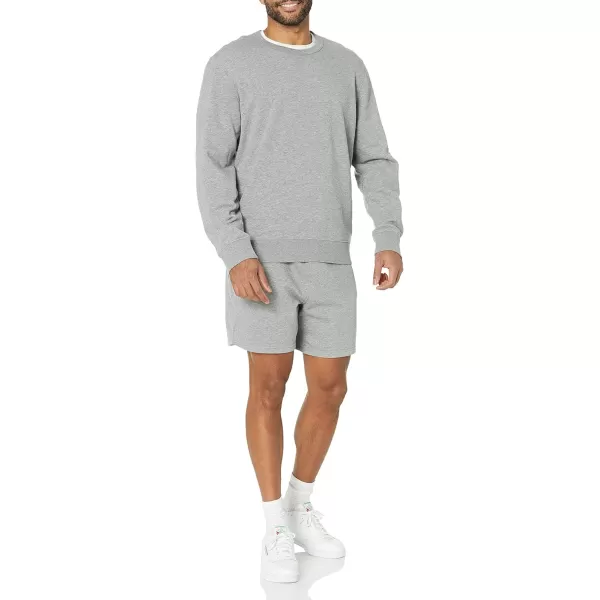 Amazon Essentials Mens Lightweight French Terry Short Available in Big amp TallGrey Heather