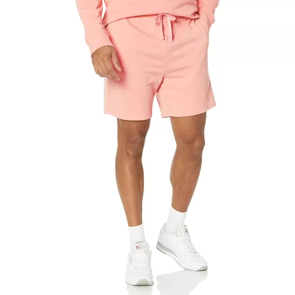 Amazon Essentials Mens Lightweight French Terry Short Available in Big amp TallPeach