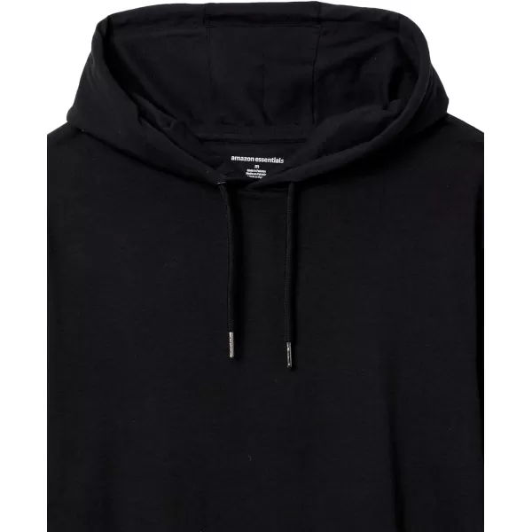 Amazon Essentials Mens Lightweight Jersey Pullover HoodieBlack