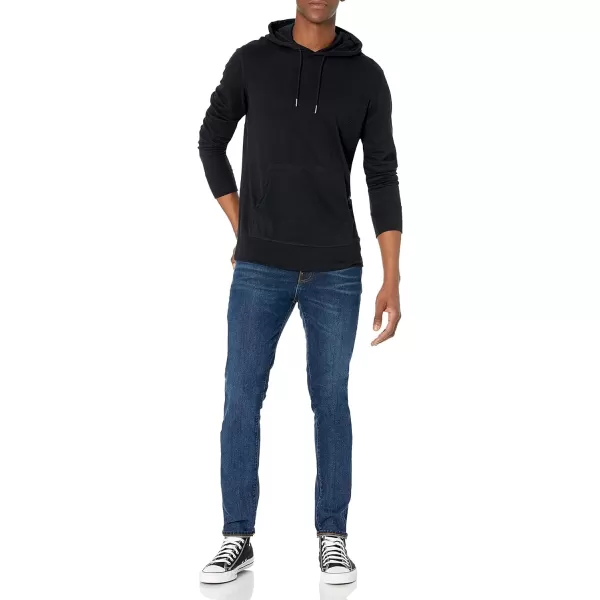 Amazon Essentials Mens Lightweight Jersey Pullover HoodieBlack