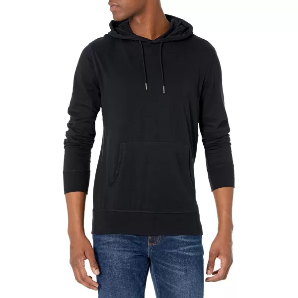 Amazon Essentials Mens Lightweight Jersey Pullover HoodieBlack