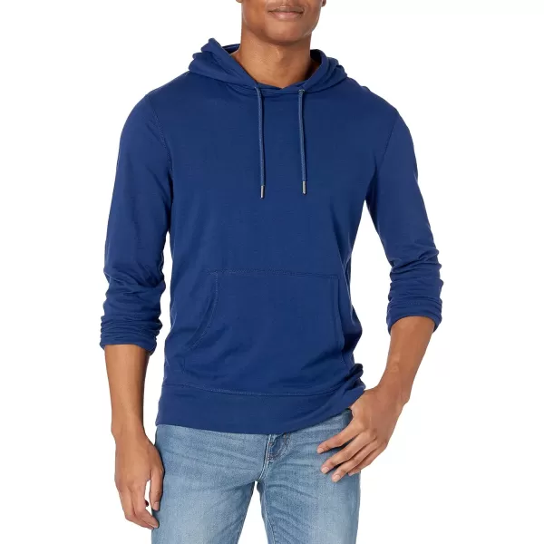 Amazon Essentials Mens Lightweight Jersey Pullover HoodieBlue