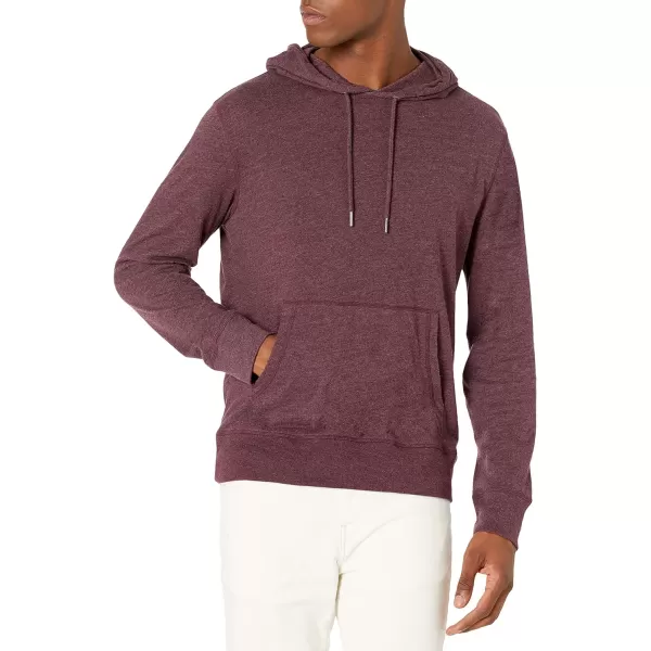 Amazon Essentials Mens Lightweight Jersey Pullover HoodieBurgundy