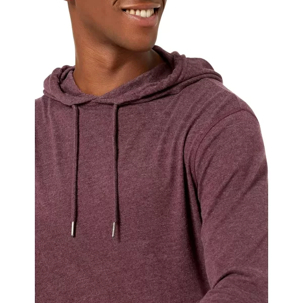 Amazon Essentials Mens Lightweight Jersey Pullover HoodieBurgundy