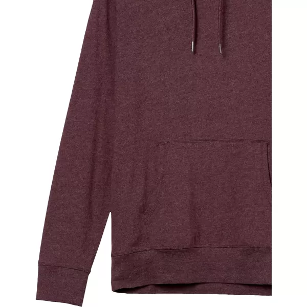 Amazon Essentials Mens Lightweight Jersey Pullover HoodieBurgundy