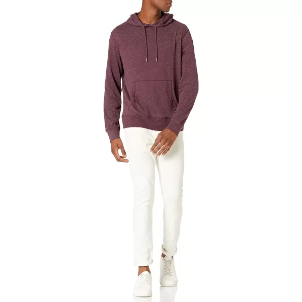 Amazon Essentials Mens Lightweight Jersey Pullover HoodieBurgundy