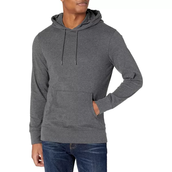 Amazon Essentials Mens Lightweight Jersey Pullover HoodieCharcoal Heather