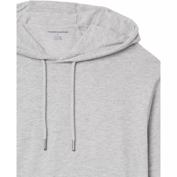 Amazon Essentials Mens Lightweight Jersey Pullover HoodieGrey Heather