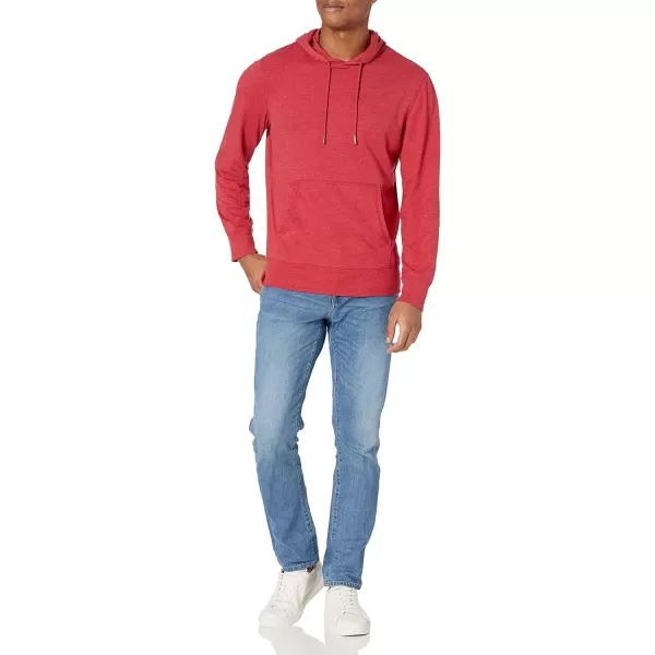 Amazon Essentials Mens Lightweight Jersey Pullover HoodieRed