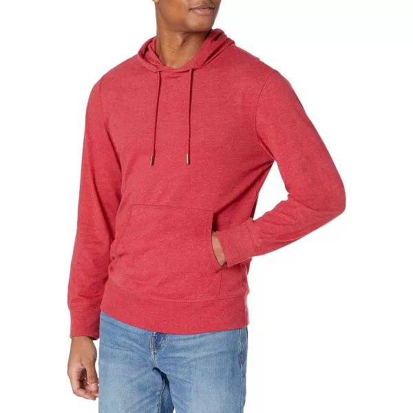 Amazon Essentials Mens Lightweight Jersey Pullover HoodieRed