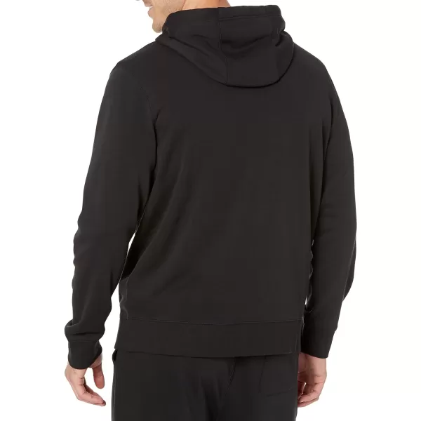 Amazon Essentials Mens Lightweight LongSleeve French Terry FullZip Hooded Sweatshirt Available in Big amp TallBlack