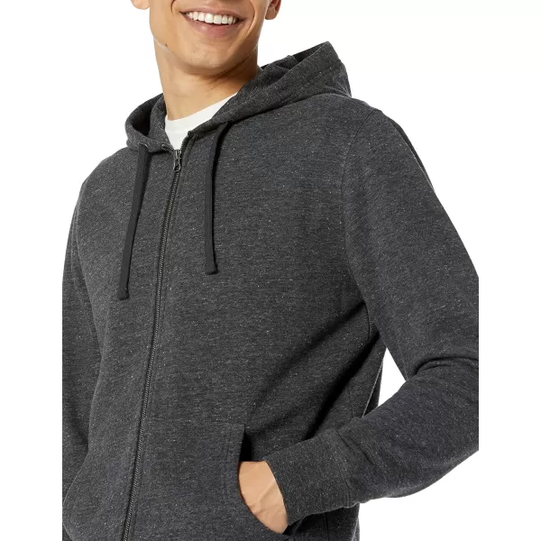 Amazon Essentials Mens Lightweight LongSleeve French Terry FullZip Hooded Sweatshirt Available in Big amp TallCharcoal Heather