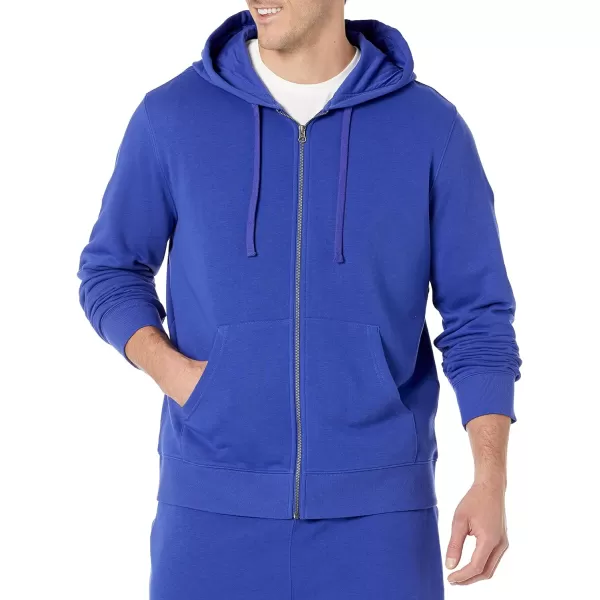 Amazon Essentials Mens Lightweight LongSleeve French Terry FullZip Hooded Sweatshirt Available in Big amp TallRoyal Blue