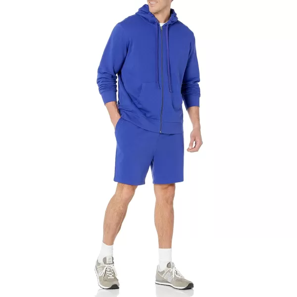 Amazon Essentials Mens Lightweight LongSleeve French Terry FullZip Hooded Sweatshirt Available in Big amp TallRoyal Blue