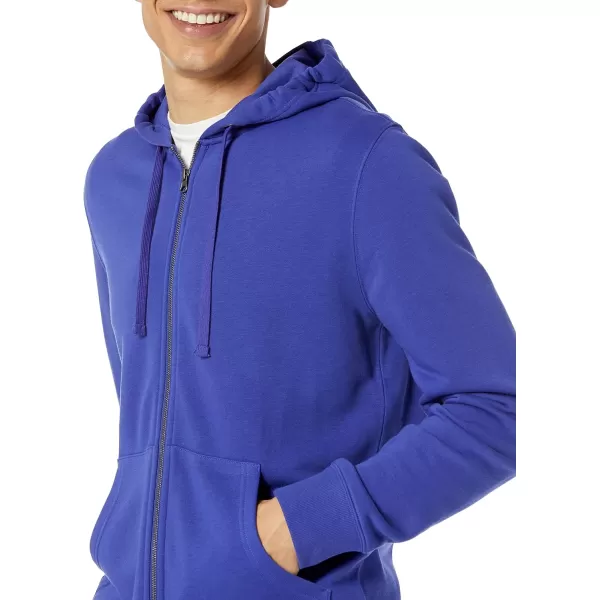 Amazon Essentials Mens Lightweight LongSleeve French Terry FullZip Hooded Sweatshirt Available in Big amp TallRoyal Blue