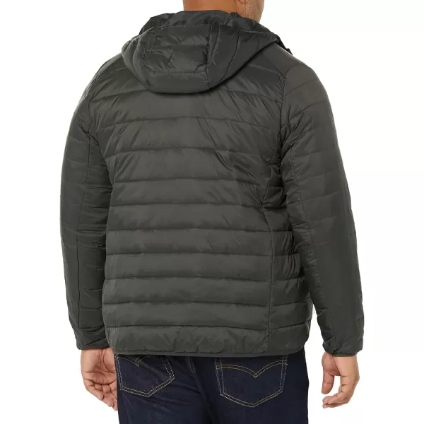 Amazon Essentials Mens Lightweight WaterResistant Packable Hooded Puffer JacketDark Grey