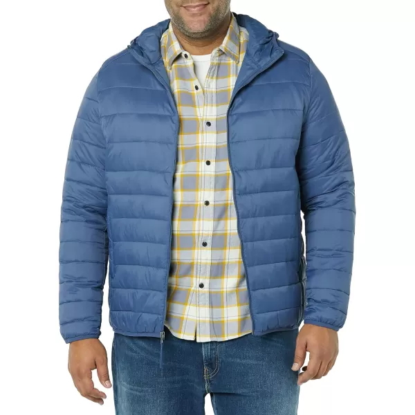 Amazon Essentials Mens Lightweight WaterResistant Packable Hooded Puffer JacketIndigo