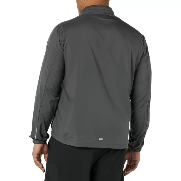 Amazon Essentials Mens Lightweight Woven Full Zipper Running JacketCharcoal